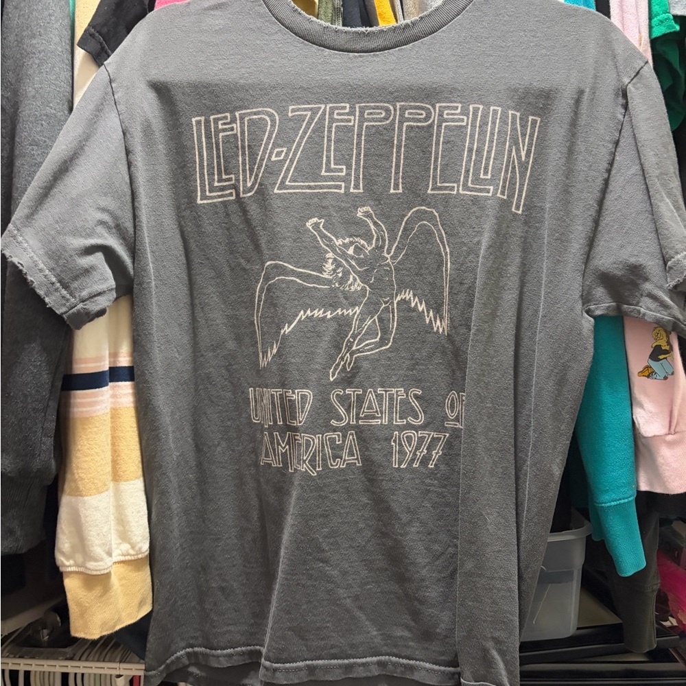 Gray Led Zeppelin Graphic T-Shirt